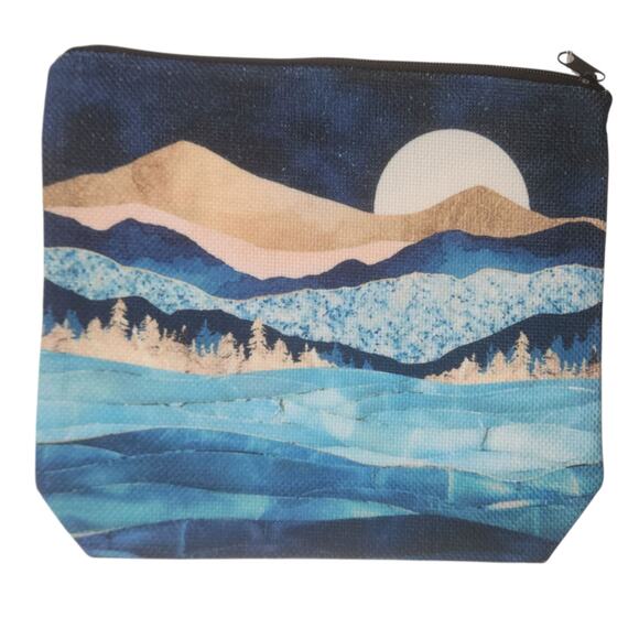 Sunflower Cosmetic Bag Black Floral Makeup Organizer - Picture 8 of 8